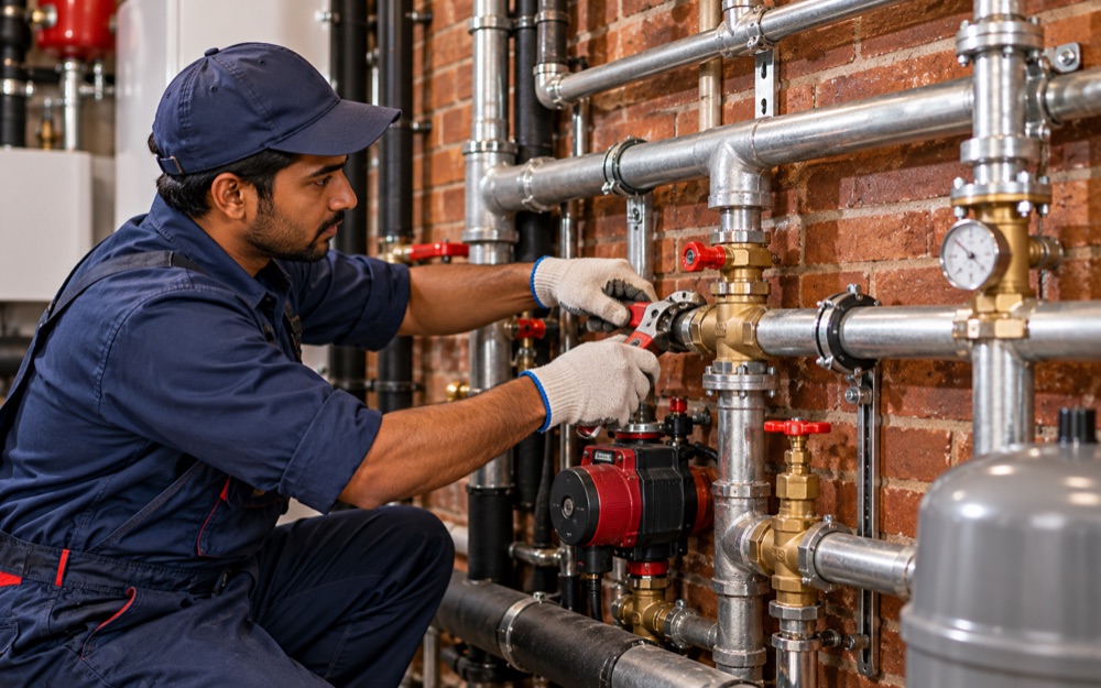 Plumbers for leaks and fittings